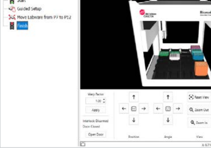 Symulator 3D Biomek 5.5 z drzewem metody