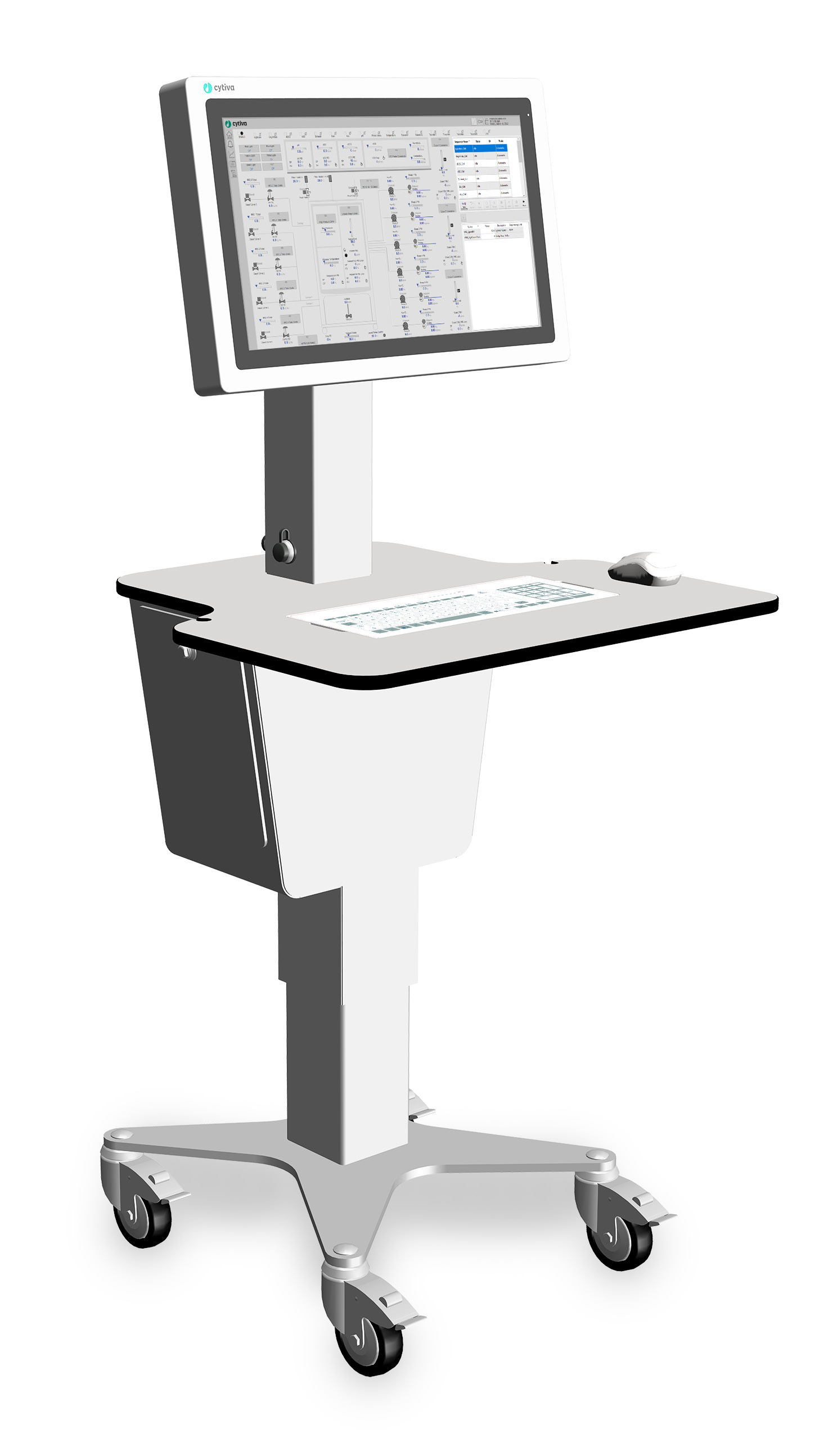Przód i tył mobilnego HMI systemu X-platform