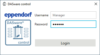 Okno logowania DASware control 6