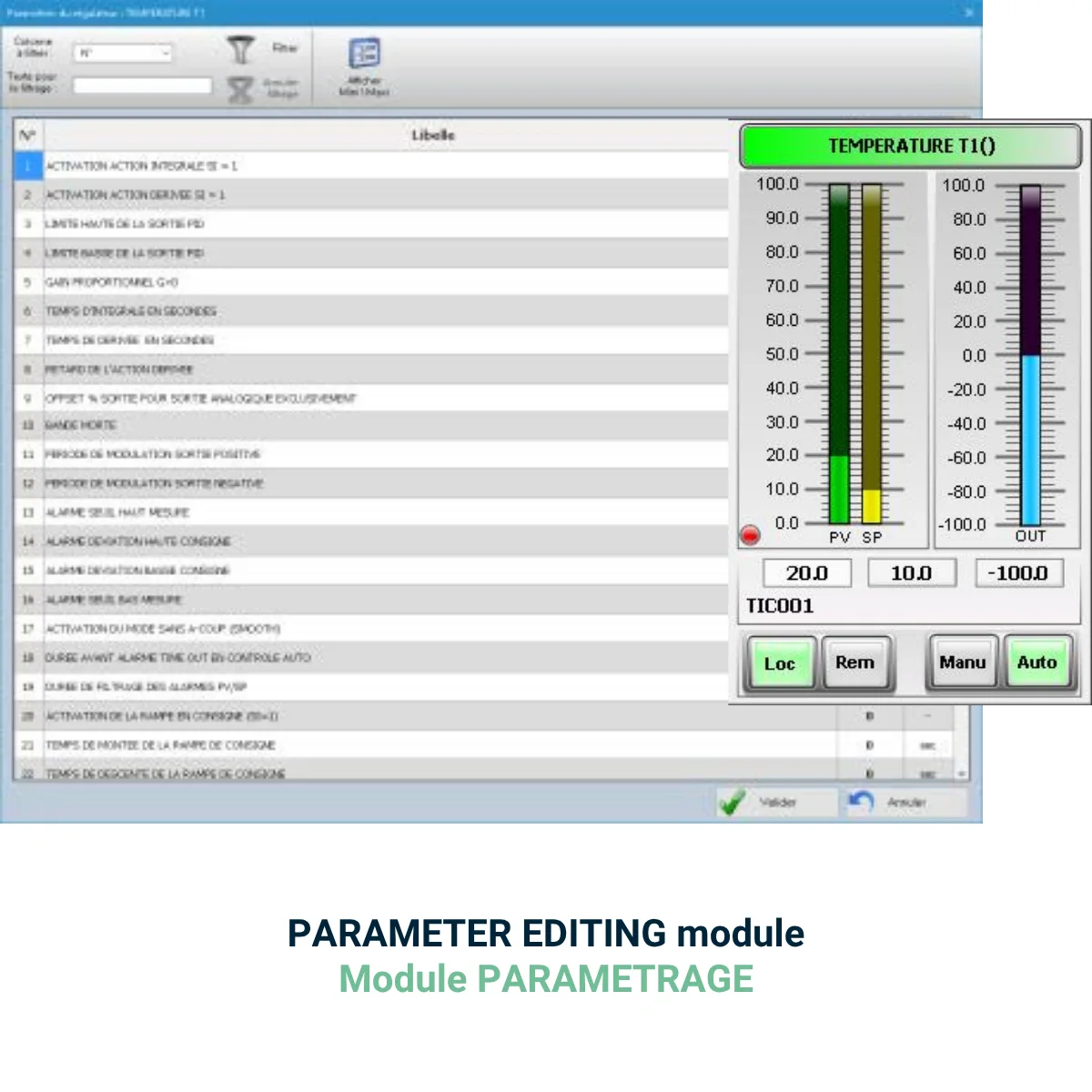 Edycja regulatora temperatury w NEPTUNE SCADA