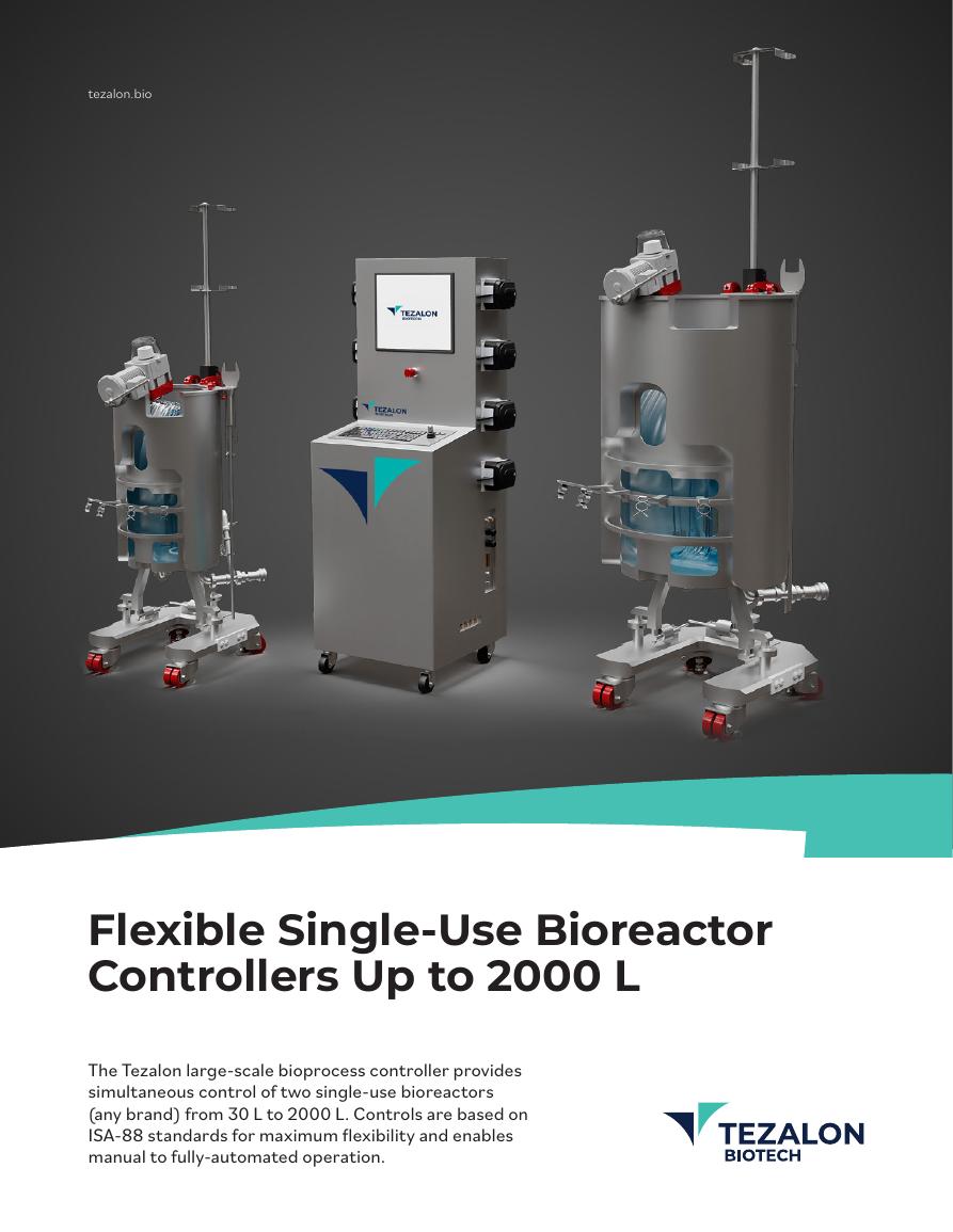 Tezalon Dual Bioreactor Controller 30–2000 L — strona oficjalnej dokumentacji technicznej.