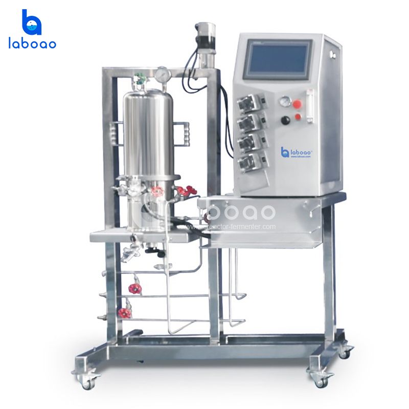 LABOAO XGCAV/XGJAV Vertical In-situ Glass Bioreactor — widok 3 z materiałów producenta (800×800).