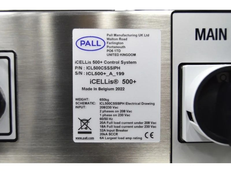 Tabliczka control systemu ICL500CSSSIPH, egzemplarz A_199 z 2022 r.