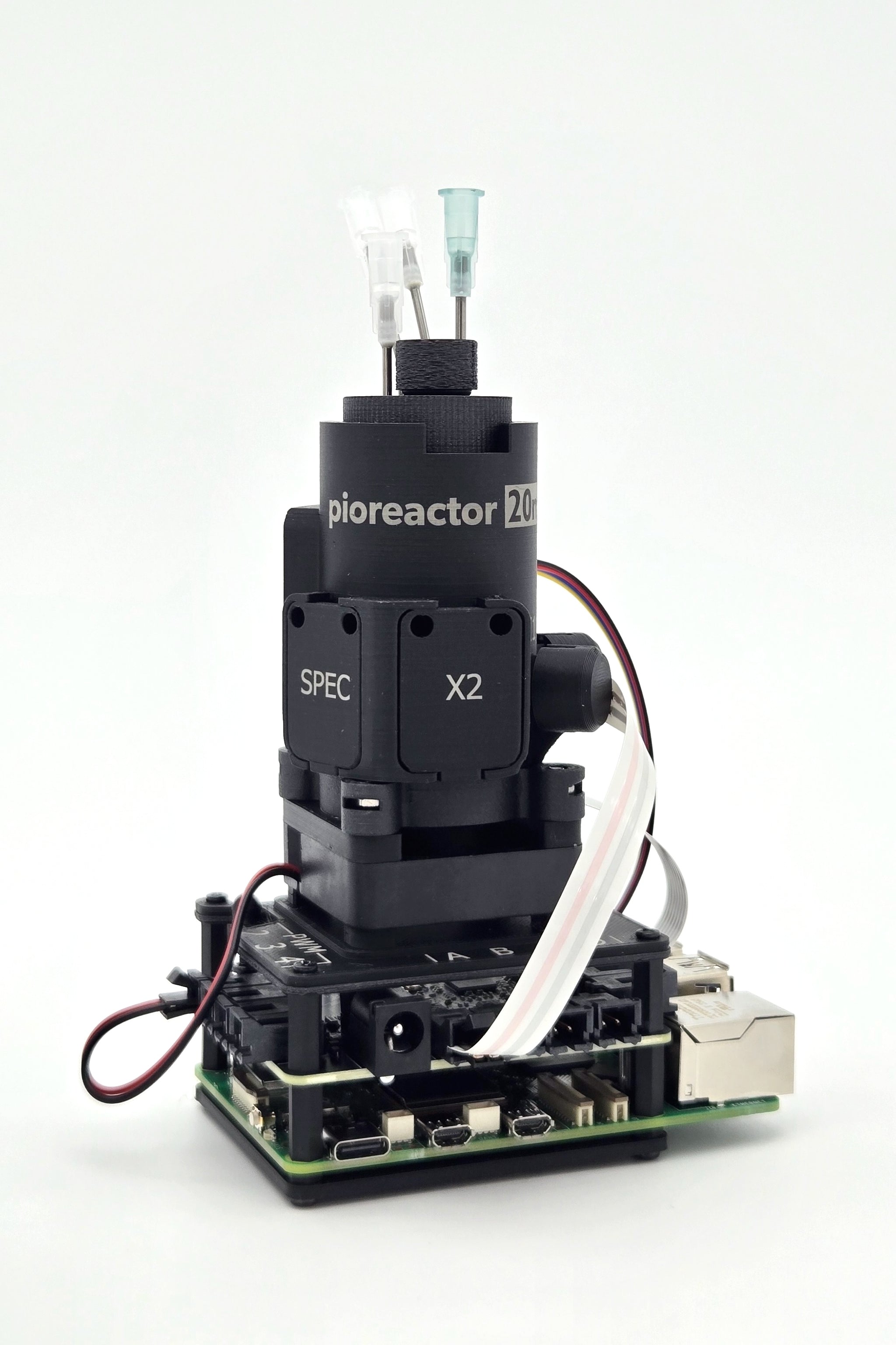 Pioreactor 20 mL v1.5 — widok z przodu